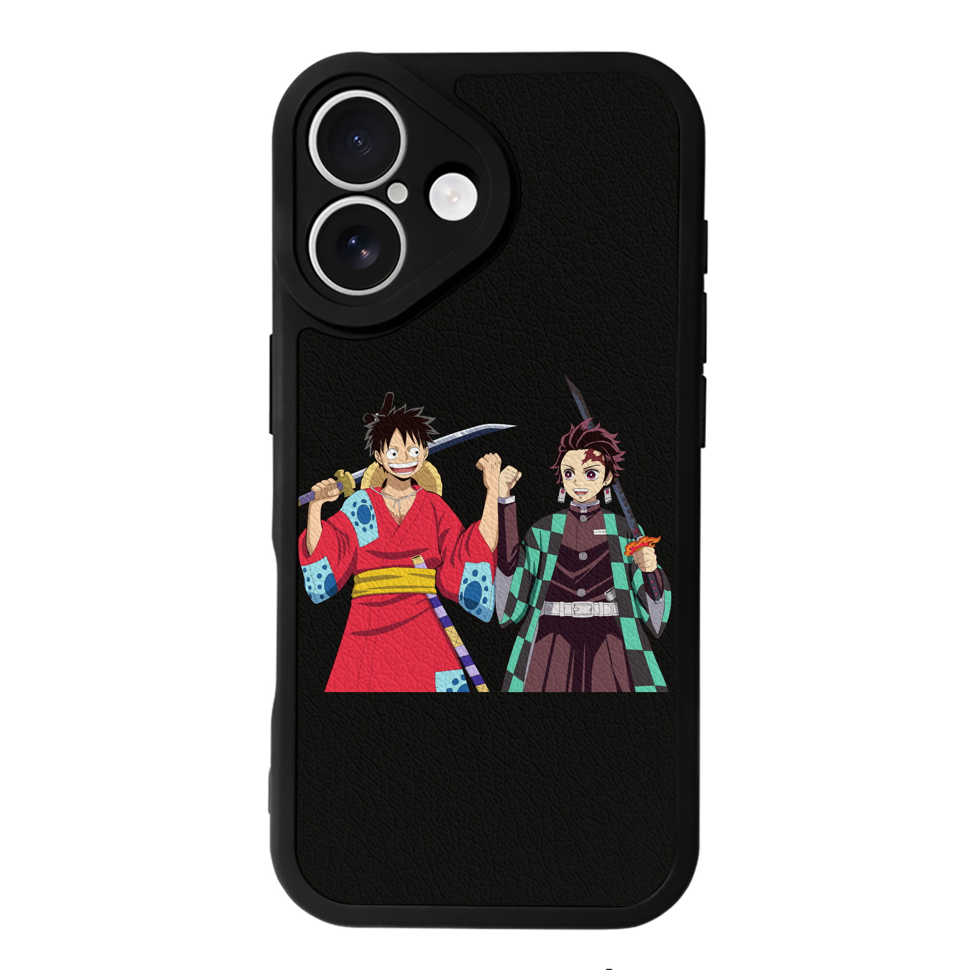 （画像用） 鬼滅の刃 竈門 炭治郎／かまど たんじろう Kamado Tanjirou 【iPhone 16シリーズ対応】シリコンスマホケース（レザー調） 材質：シリコン